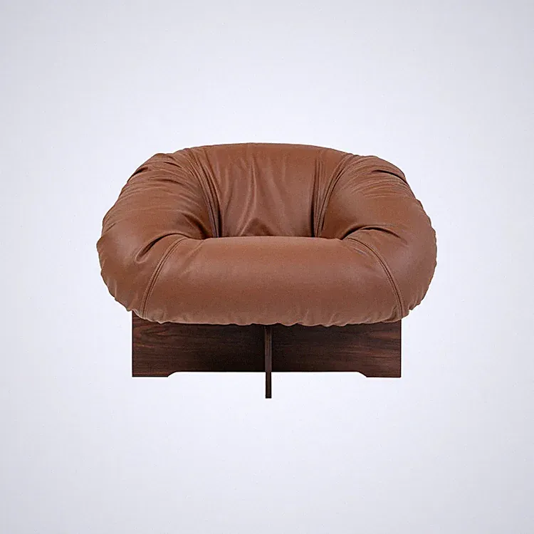 Percival Lafer's MP-61 Lounge Chair in Maharam Leather and Rosewood, 1973